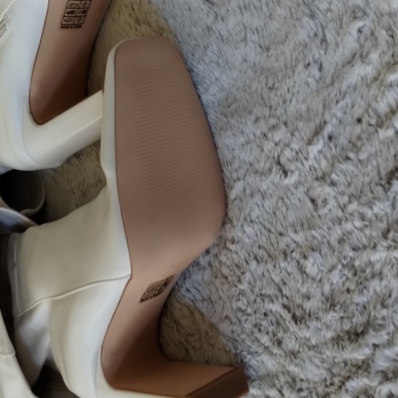 Lulus Chic Cream Heeled Boots for Women - Picture 9 of 13